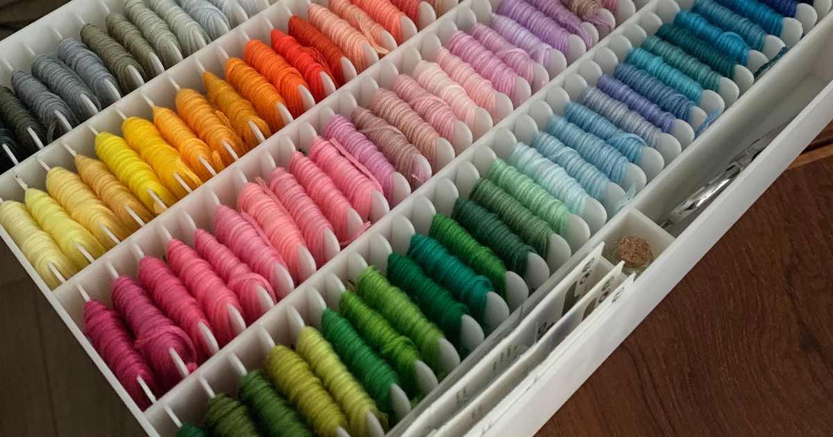 Embroidery Thread Organizer Box by Shell